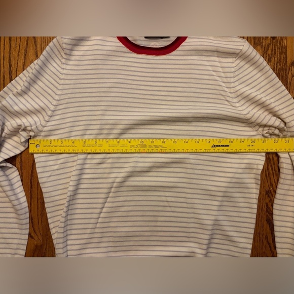 G/FORE Wool Crew Neck Striped Sweater - M - Neutral Stripe - Picture 8 of 8